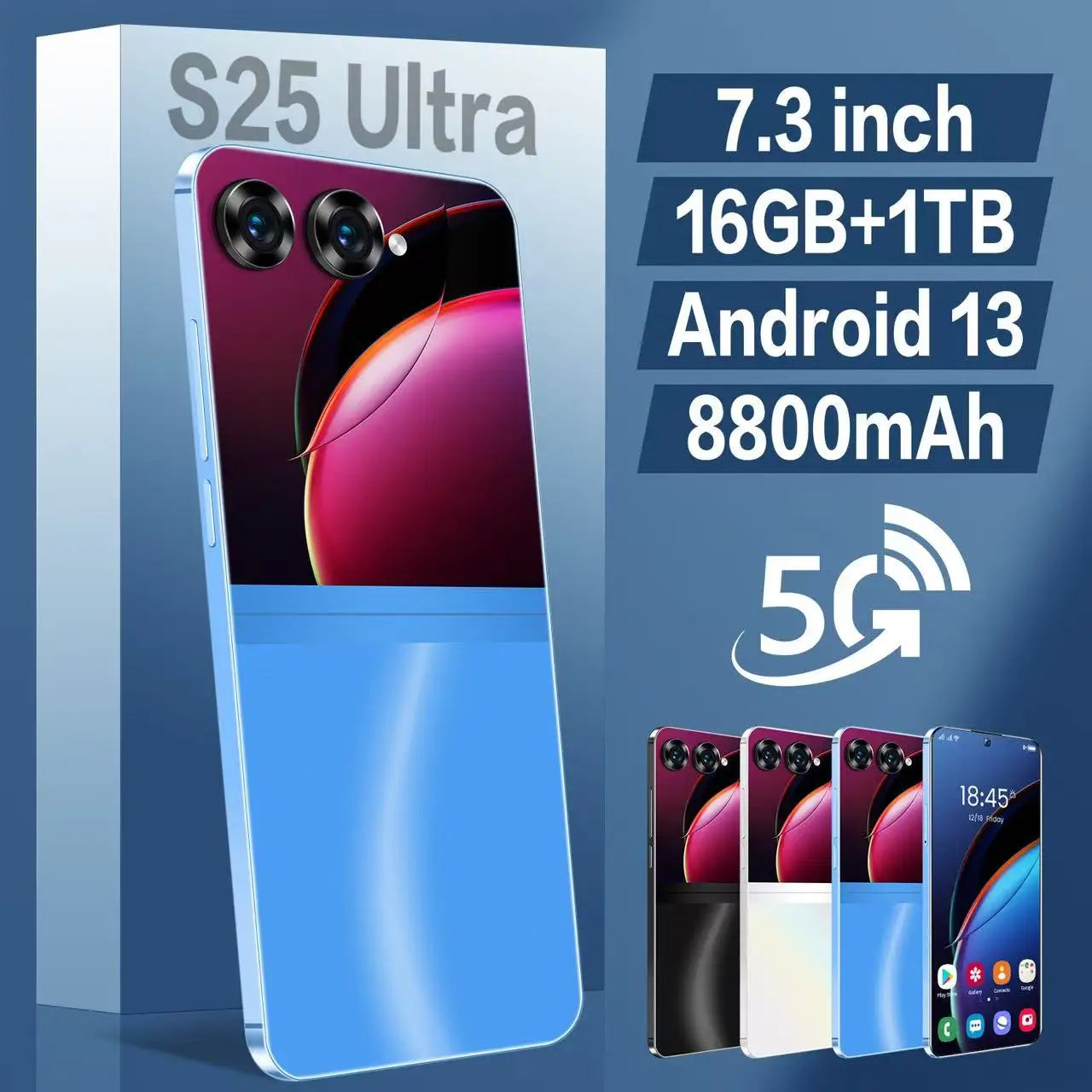 S25 Ultra+ Unlocked Cheap High Quality 16+1024G Mobile Phones with Dual Sim Cards