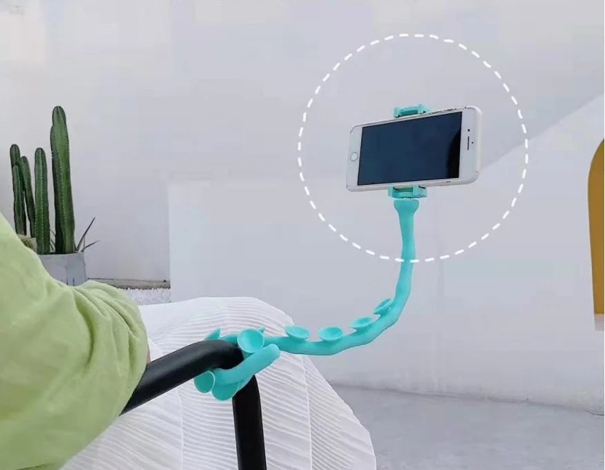 Factory Hot Multifunction Cute Worm Lazy Holder 360 Degree Rotating Suction Cup Mobile Phone Holder Folding Phone Bracket